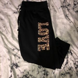 Black “love” sweat pants